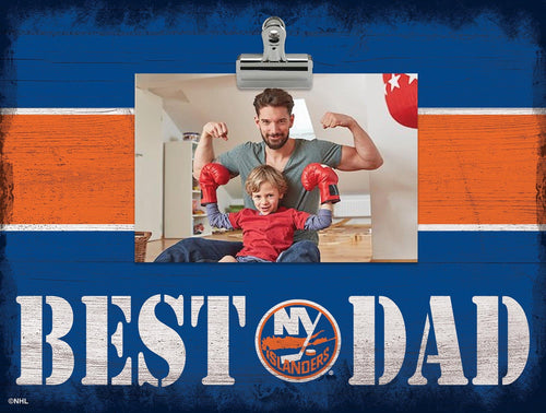 Fan Creations Desktop Stand New York Islanders Best Dad With Stripe Clip Frame