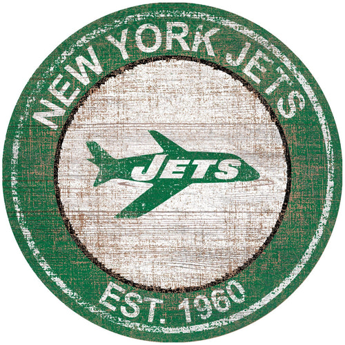 Fan Creations Home Decor New York Jets Heritage Logo Round