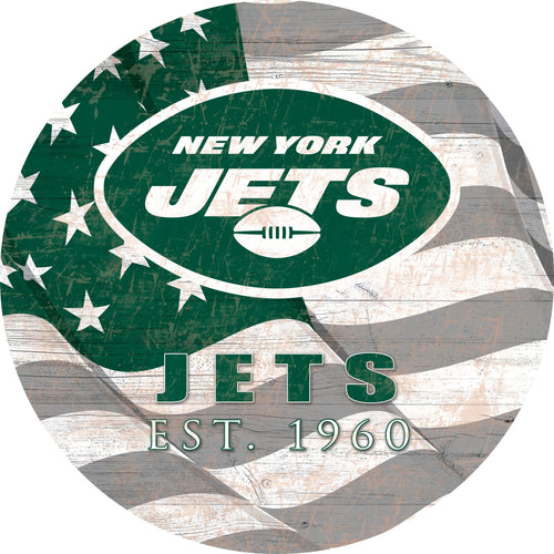 Fan Creations Home Decor New York Jets Team Color Flag Circle