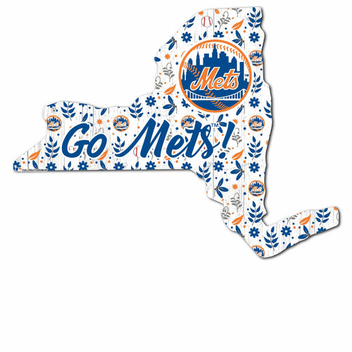 Fan Creations Wall Decor New York Mets 24in  Baseball Shaped Sign