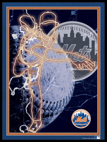 Fan Creations Wall Decor New York Mets Neon Player 12x16