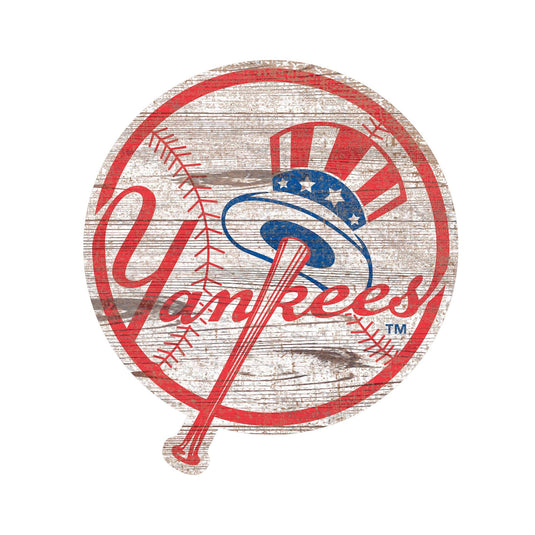 Fan Creations 24" Signs New York Yankees Distressed Logo Cutout Sign