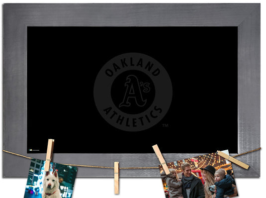 Fan Creations Home Decor Oakland Athletics   Blank Chalkboard With Frame & Clothespins