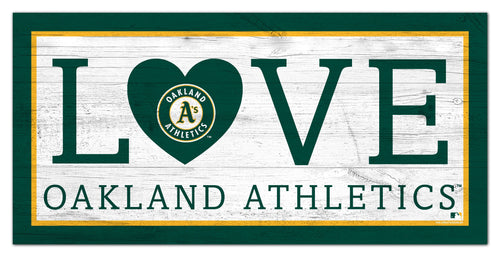 Fan Creations 6x12 Sign Oakland Athletics Love 6x12 Sign
