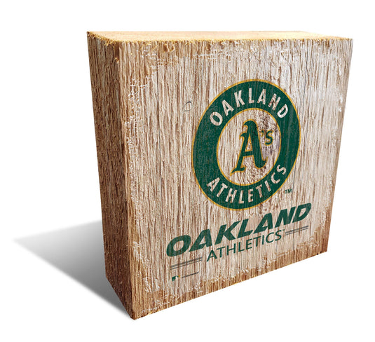 Fan Creations Desktop Stand Oakland Athletics Team Logo Block