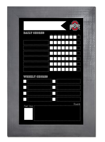 Fan Creations Home Decor Ohio State   Chore Chart Chalkboard 11x19 With Frame