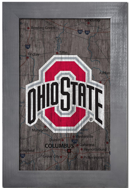 Fan Creations Home Decor Ohio State   City Map 11x19