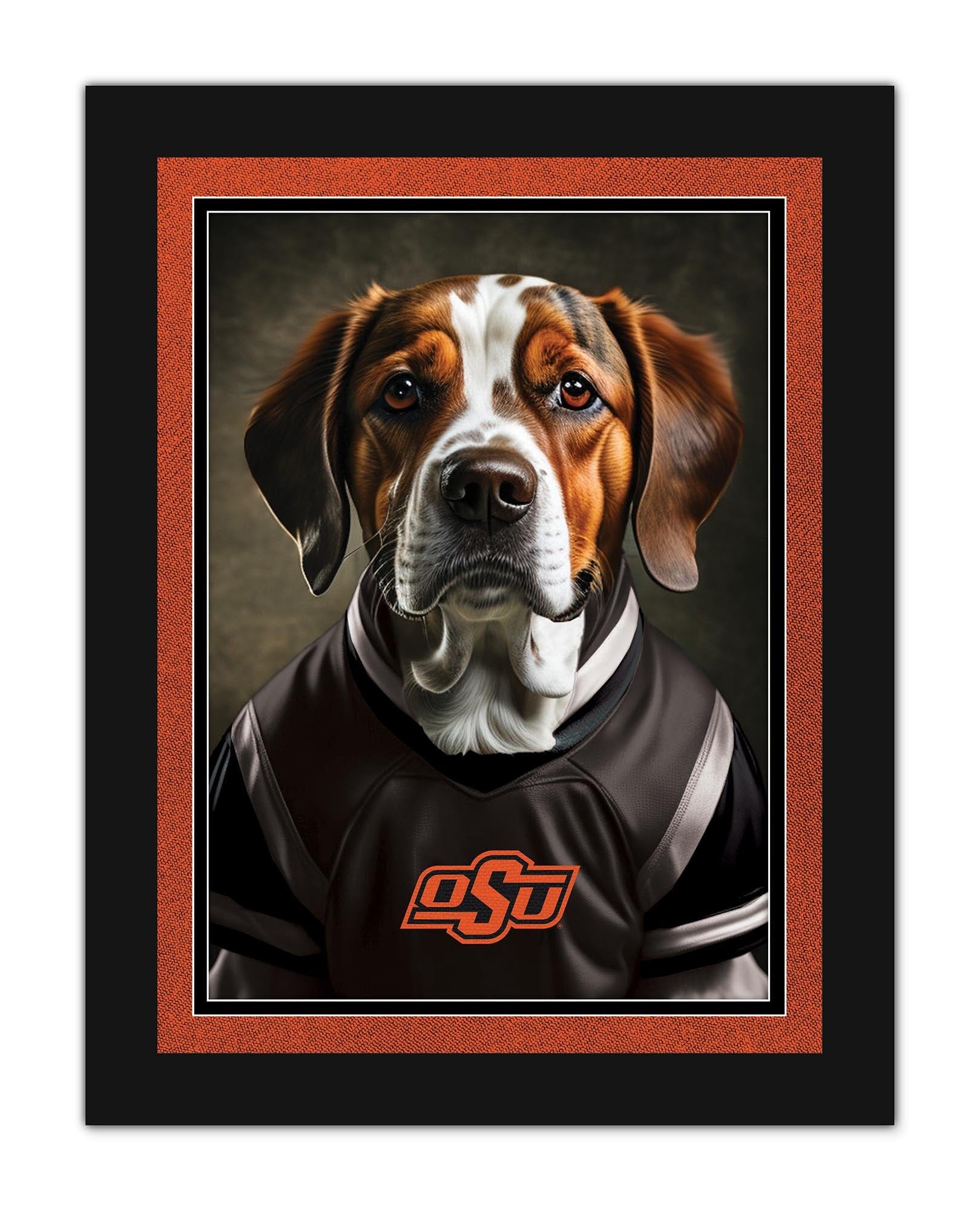 Oklahoma State Dog in Team Jersey 12x16 – Fan Creations GA