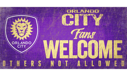 Fan Creations 6x12 Sign Orlando City Fans Welcome Sign