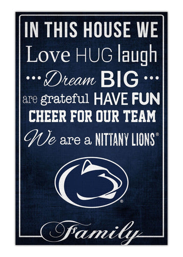 Fan Creations Home Decor Penn State   In This House 17x26