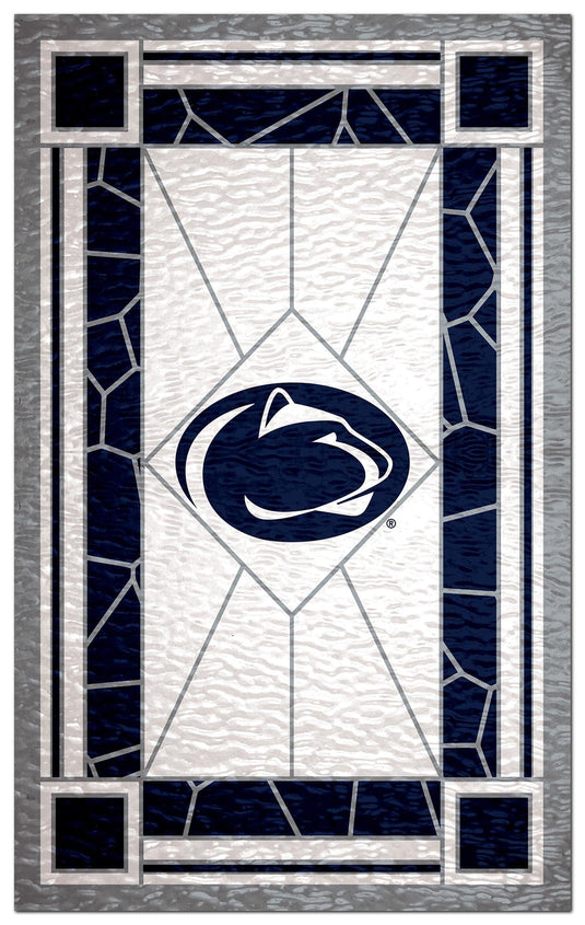 Fan Creations Home Decor Penn State   Stained Glass 11x19