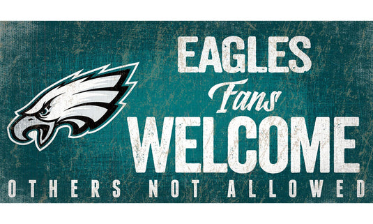 Fan Creations 6x12 Sign Philadelphia Eagles Fans Welcome Sign