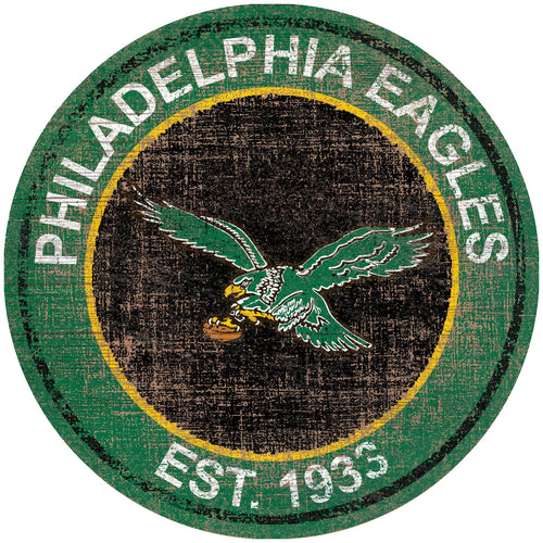 Fan Creations Home Decor Philadelphia Eagles Heritage Logo Round