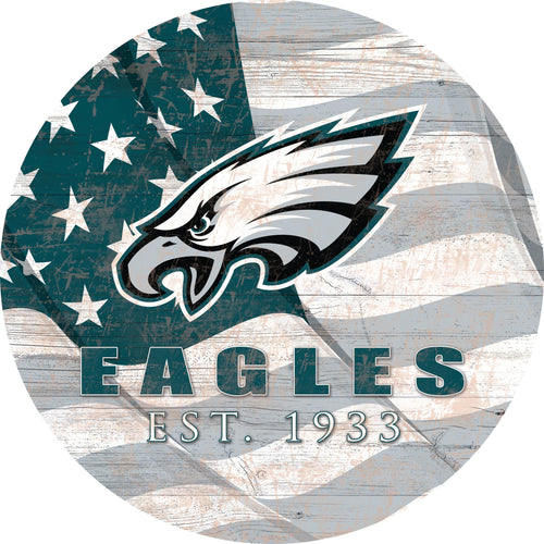Fan Creations Home Decor Philadelphia Eagles Team Color Flag Circle