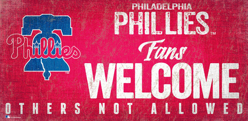Fan Creations 6x12 Sign Philadelphia Phillies Fans Welcome Sign
