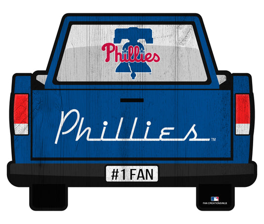 Fan Creations Home Decor Philadelphia Phillies Slogan Truck Back Vintage 12in