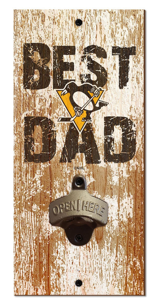 Fan Creations Home Decor Pittsburgh Penguins  Best Dad Bottle Opener