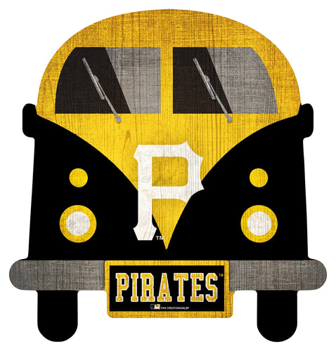 Fan Creations Wall Decor Pittsburgh Pirates 12in Team Bus Sign