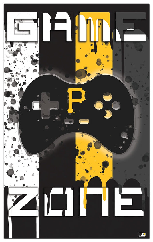 Fan Creations Home Decor Pittsburgh Pirates  Color Grunge Game Zone 11x19