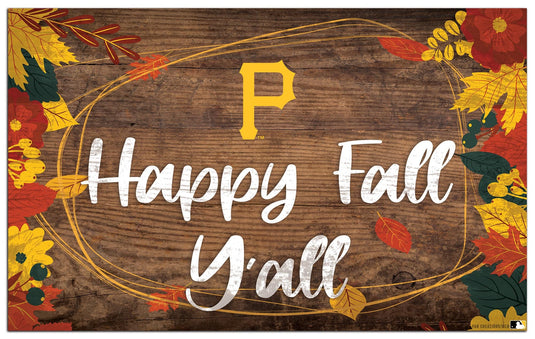 Fan Creations Holiday Home Decor Pittsburgh Pirates Happy Fall Yall 11x19