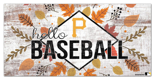 Fan Creations Holiday Home Decor Pittsburgh Pirates Hello Baseball 6x12