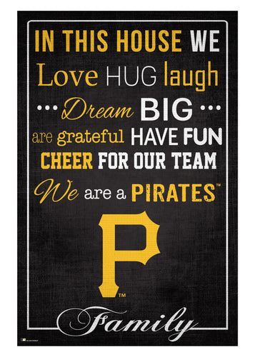 Fan Creations Home Decor Pittsburgh Pirates   In This House 17x26