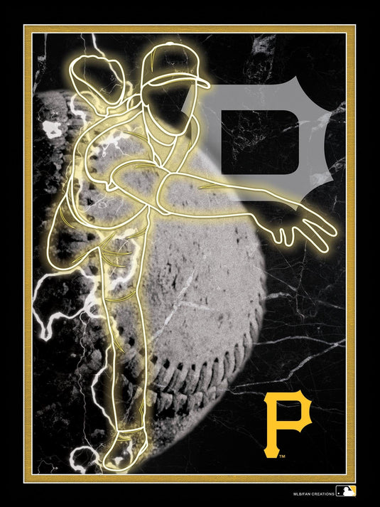 Fan Creations Wall Decor Pittsburgh Pirates Neon Player 12x16