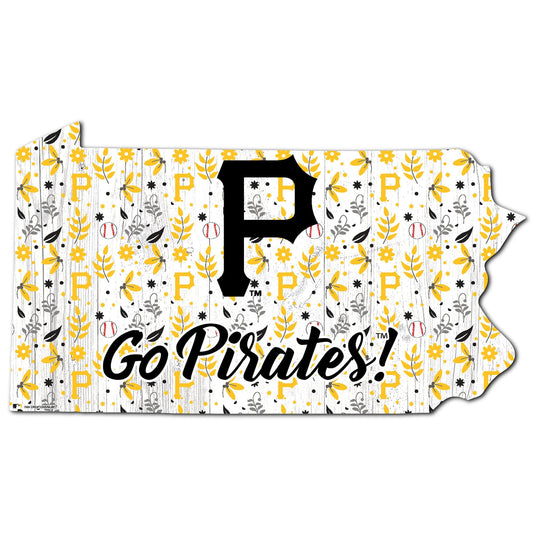 Fan Creations Wall Decor Pittsburgh Pirates State Sign 24in