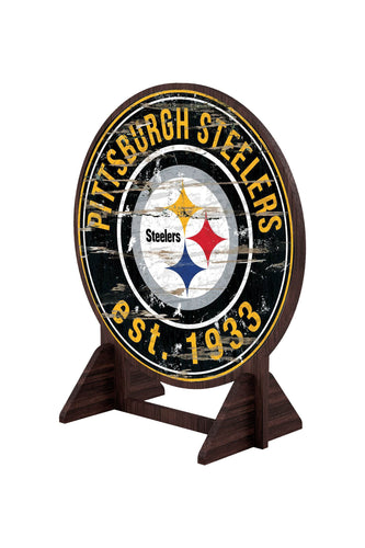 Fan Creations Desktop Stand Pittsburgh Steelers Desktop Circle Logo Stand