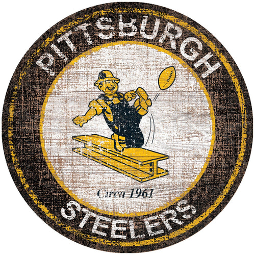 Fan Creations Home Decor Pittsburgh Steelers Heritage Logo Round