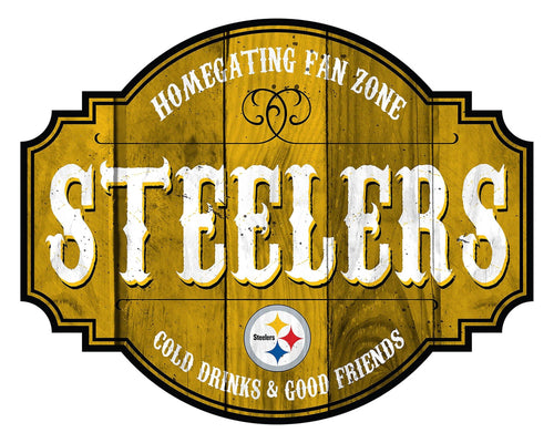 Fan Creations Home Decor Pittsburgh Steelers Homegating Tavern 24in Sign