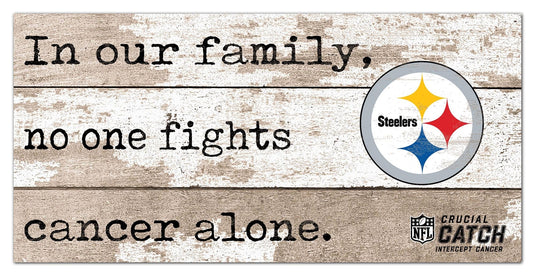 Fan Creations Home Decor Pittsburgh Steelers No One Fights Alone 6x12