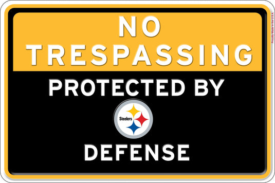 Fan Creations Wall Decor Pittsburgh Steelers No Tresspassing 12x16 Metal