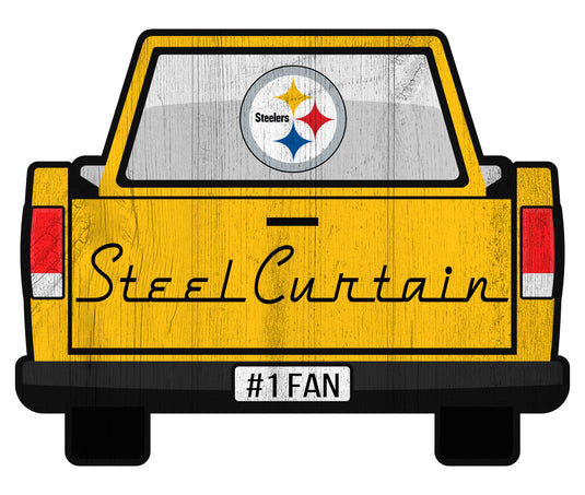 Fan Creations Home Decor Pittsburgh Steelers Slogan Truck Back Vintage 12in