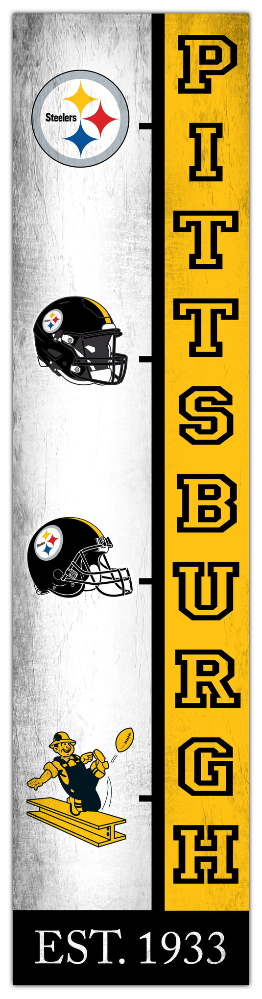 Fan Creations Home Decor Pittsburgh Steelers Team Logo Progression 6x24
