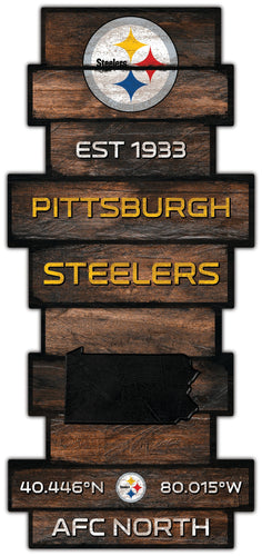 Fan Creations Wall Decor Pittsburgh Steelers Wood Celebration Stack