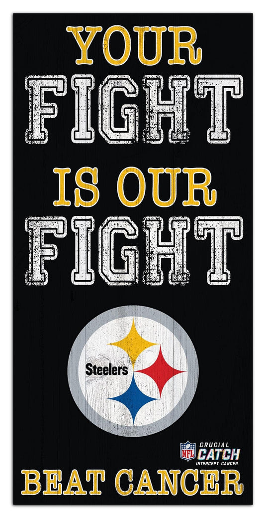 Fan Creations Home Decor Pittsburgh Steelers Your Fight Is Our Fight 6x12