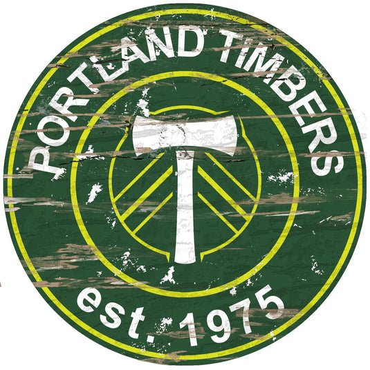 Fan Creations 24" Wall Art Portland Timbers Distressed 24" Round Sign