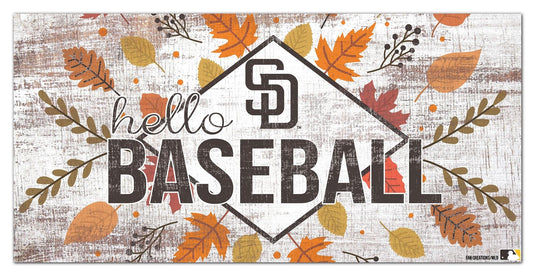 Fan Creations Holiday Home Decor San Diego Padres Hello Baseball 6x12