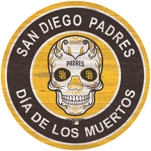 Fan Creations Holiday Home Decor San Diego Padres Sugar Skull Circle