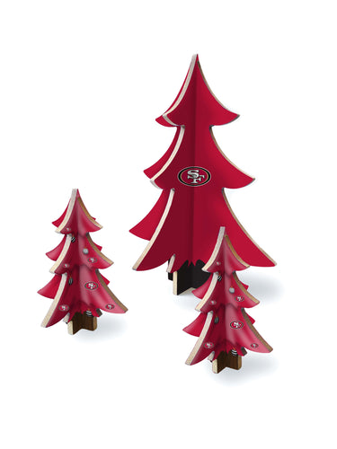 Fan Creations Holiday Home Decor San Francisco 49ers Desktop Tree Set