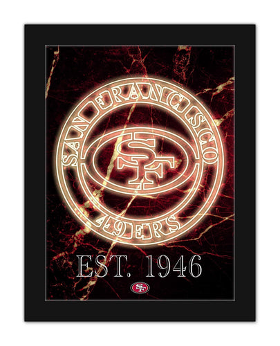 Fan Creations Wall Decor San Francisco 49ers Neon Circle Logo 12x16