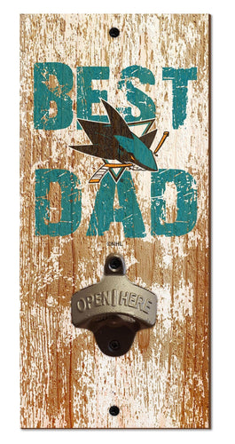 Fan Creations Home Decor San Jose Sharks  Best Dad Bottle Opener