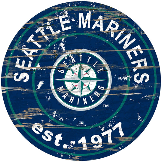 Fan Creations 24" Wall Art Seattle Mariners Distressed 24" Round Sign