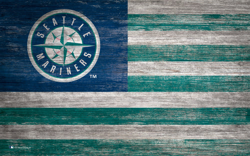 Fan Creations Home Decor Seattle Mariners   Distressed Flag 11x19