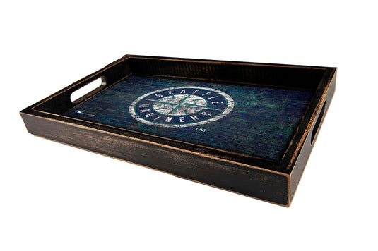 Fan Creations Home Decor Seattle Mariners  Distressed Team Tray With Team Colors