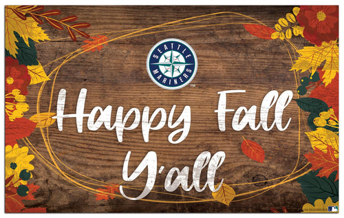 Fan Creations Holiday Home Decor Seattle Mariners Happy Fall Yall 11x19