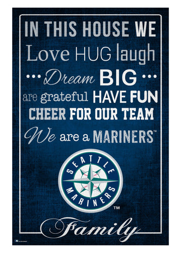 Fan Creations Home Decor Seattle Mariners   In This House 17x26