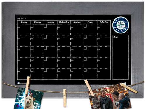 Fan Creations Home Decor Seattle Mariners   Monthly Chalkboard With Frame & Clothespins