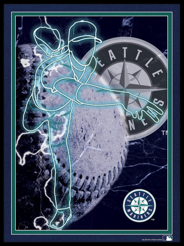 Fan Creations Wall Decor Seattle Mariners Neon Player 12x16